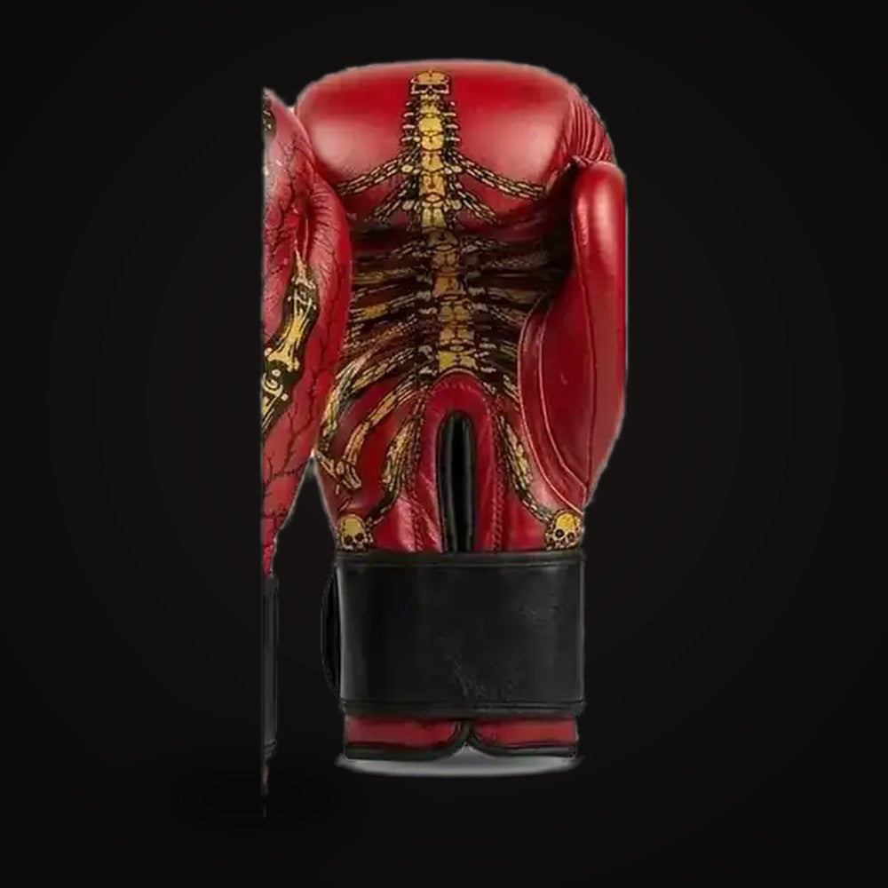 Gants de boxe MG1 Mortal Guard — photo, vue paume, cage thoracique dorée