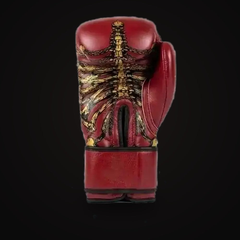 Gants de boxe MG2 Mortal Guard — vue paume, cage thoracique dorée